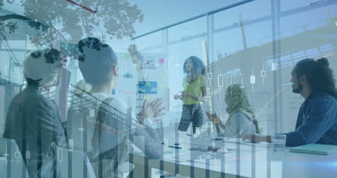 Diverse Team Analyzing Global Business Data and Connections