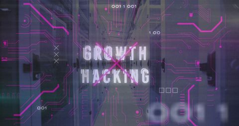 Digital Growth Hacking Concept with Circuit Board Overlay - Download Free Stock Images Pikwizard.com