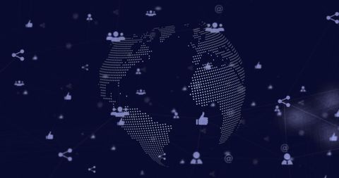 Global Digital Network with Media Icons - Download Free Stock Images Pikwizard.com