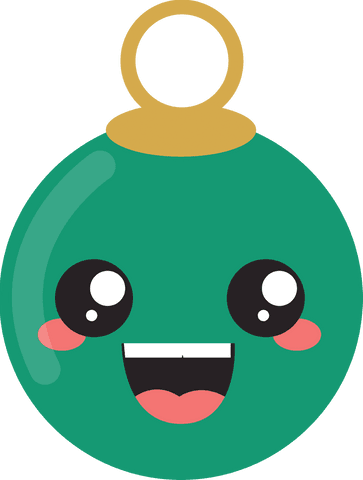 Transparent Smiling Green Christmas Bauble Cartoon Design - Download Free Stock Videos Pikwizard.com