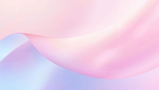 Flowing Pastel Silk Ribbons Creating Soft Gradient Wave Background for Digital Design
