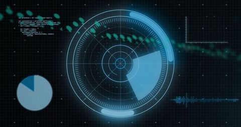 Futuristic Data Interface with Scope Display - Download Free Stock Images Pikwizard.com