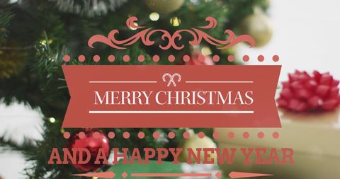 Festive Christmas and New Year Greeting with Holiday Decor - Download Free Stock Images Pikwizard.com