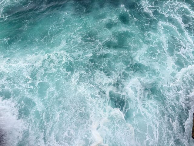 Aerial View of Turbulent Ocean Waves - Download Free Stock Photos Pikwizard.com