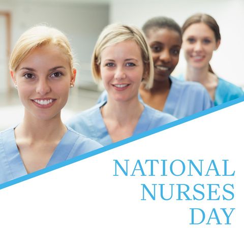 Diverse Nursing Team Celebrating National Nurses Day