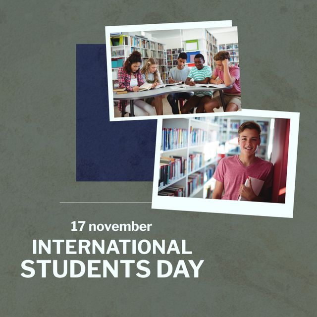 Students studying in library, portrait of boy with book, 17th november, international students day - Download Free Stock Videos Pikwizard.com