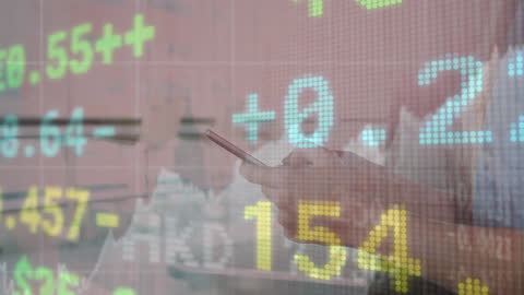 Stock Market Analysis with Smartphone Overlay Concept