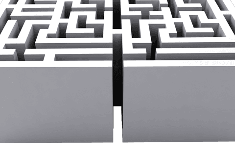 Transparent Maze Illustration on White Background - Download Free Stock Videos Pikwizard.com