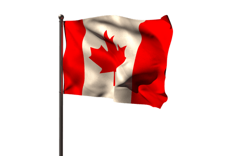 Transparent Canadian Flag Waving on Metallic Pole - Download Free Stock Videos Pikwizard.com