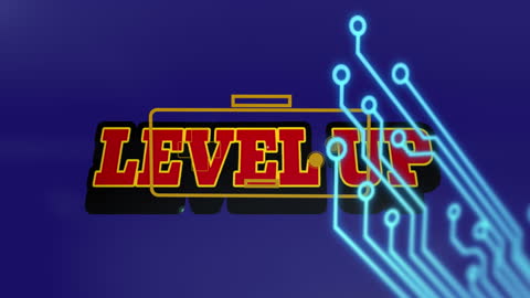 Level Up Gaming and Technology Circuit Background