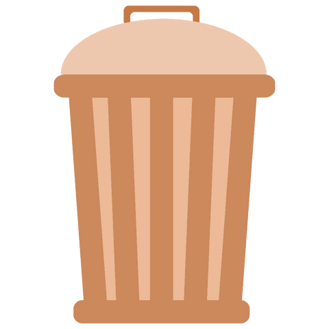 brown wastebasket transparent icon on white - Download Free Stock Videos Pikwizard.com