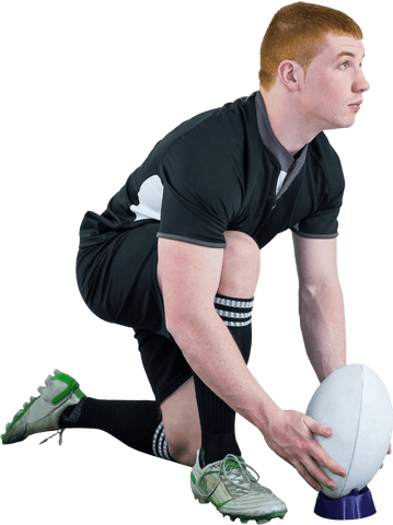 Transparent Rugby Player Preparing for Drop Kick Technique - Download Free Stock Videos Pikwizard.com