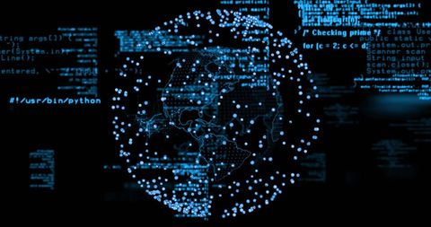 Digital Earth Hologram with Abstract Data Overlays - Download Free Stock Images Pikwizard.com