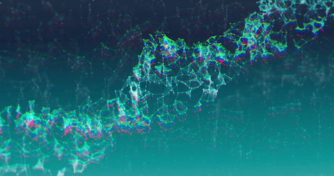 Futuristic Abstract Network Connections with Vibrant Colors