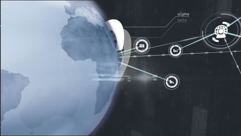 Globe Animation with Data Processing and Network Connections
