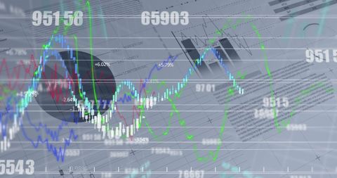 Dynamic Financial Charts and Data for Market Analysis - Download Free Stock Images Pikwizard.com
