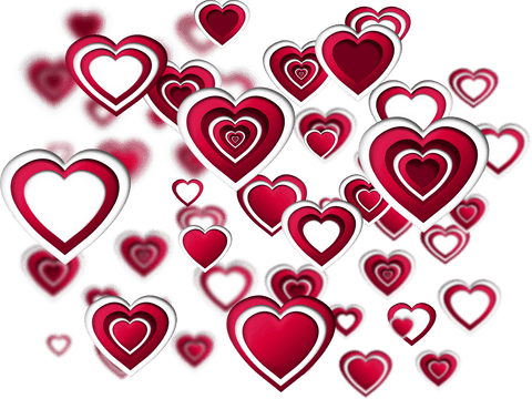 Vibrant Red Hearts Pattern on Transparent Background for Design - Download Free Stock Videos Pikwizard.com