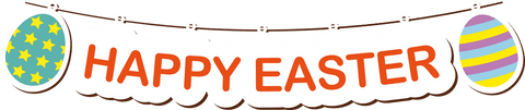 Transparent Happy Easter Banner with Colorful Eggs - Download Free Stock Videos Pikwizard.com