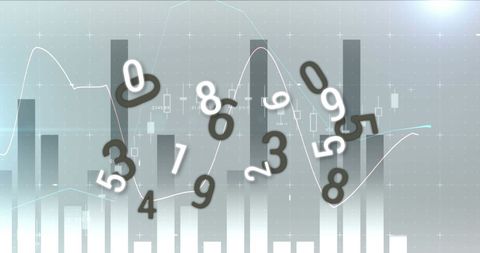 Dynamic Financial Data Visualization with Moving Numbers - Download Free Stock Images Pikwizard.com