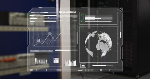 Digital data processing over computer servers with global connection concept