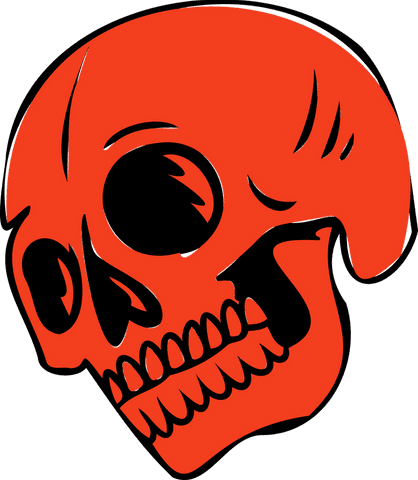 Stylized Red Skull Illustration with Transparent Background - Download Free Stock Videos Pikwizard.com