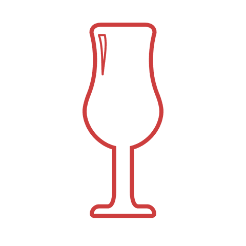 Transparent red wine glass vector illustration for celebration designs