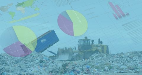 Global Financial Analytics and Landfill Waste Management Visual - Download Free Stock Images Pikwizard.com