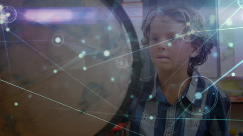 Curious Schoolboy Exploring Global Network Concepts