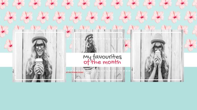 Ideal for bloggers or social media influencers looking to highlight favorites or recaps for the month. Vintage monochrome photos against a floral backdrop add elegance and charm to your content. Customizable format suits a variety of themes from fashion and beauty to lifestyle and travel.