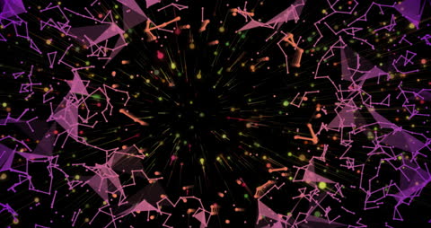 Vibrant Digital Network and Abstract Light Art