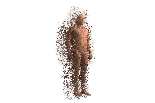 Transparent Pixelated 3D Human Model Abstract Brown - Download Free Stock Videos Pikwizard.com