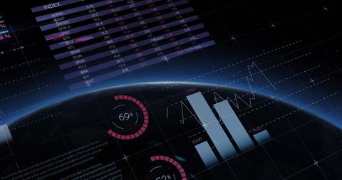 Digital Interface with Global Social Media Analytics and Data Visualization - Download Free Stock Images Pikwizard.com