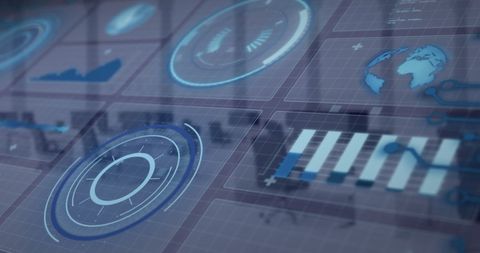 Digital Data Analysis Over Corporate Office Layout - Download Free Stock Images Pikwizard.com