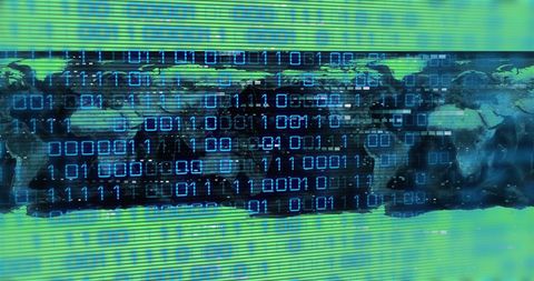 Global Data Processing Illustration with Binary Code Overlay - Download Free Stock Images Pikwizard.com