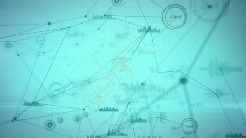 Abstract Digital Futuristic Network Web with Green Background
