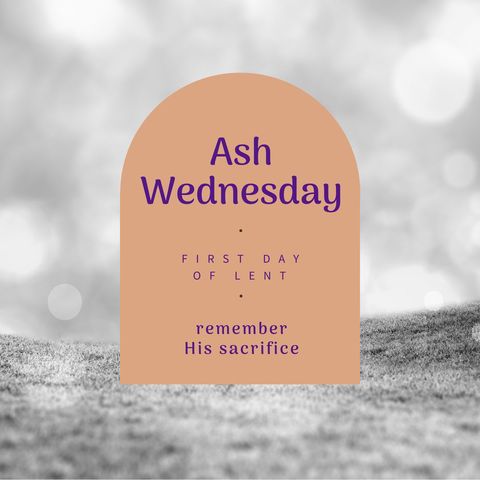 Ash Wednesday Lent Reminder Against Serene Landscape - Download Free Stock Templates Pikwizard.com