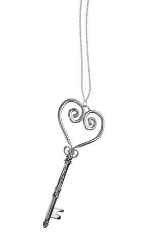 silver heart key pendant on transparent chain - Download Free Stock Videos Pikwizard.com