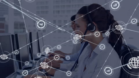 Digital Network Concept in Call Center Mediation