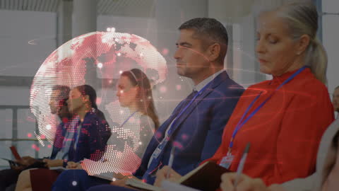 Business Seminar with Global Network Concept Overlay