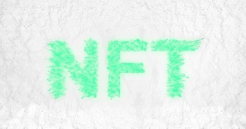 Digital evolution of nft concept with futuristic texture