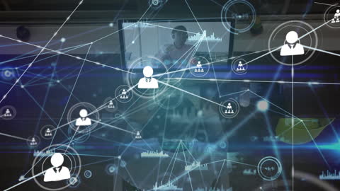 Digital Network Connections Animating Global Interaction