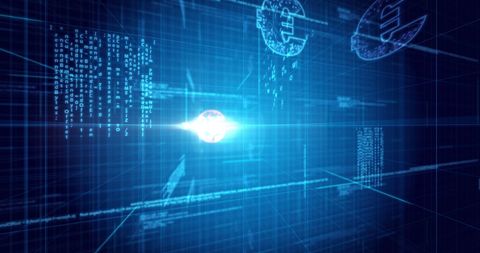 Digital Currency and Data Processing Analysis in Futuristic Space - Download Free Stock Images Pikwizard.com