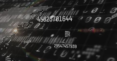 Futuristic Digital Landscape with Floating Numbers and Binary Code - Download Free Stock Images Pikwizard.com