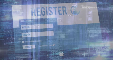 Digital Registration Login Interface Concept