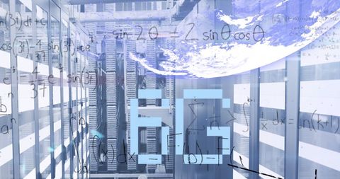 6G Technology with Global Network and Mathematical Ambiance - Download Free Stock Images Pikwizard.com