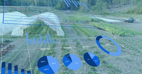 Digital data overlapping sustainable farm