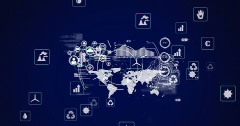 Digital Interface Scanning Financial Global Data Connections - Download Free Stock Images Pikwizard.com