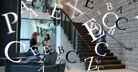 Abstract Collaboration in Modern Office Space