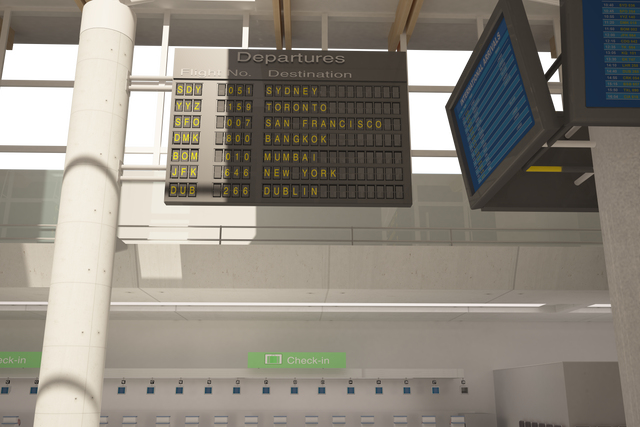 Transparent Illustration of Modern Airport Departure Board - Download Free Stock Videos Pikwizard.com