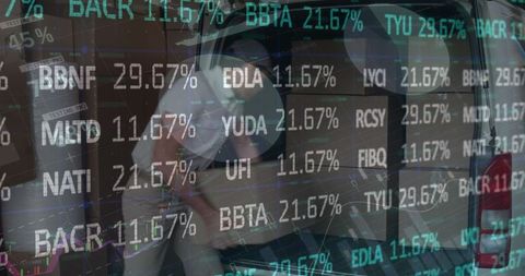 Digital Overlay of Stock Market Data and Delivery Services